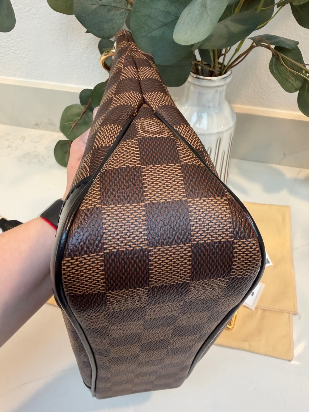 Lous Vuitton Odeon PM in Damier Ebene with Black Trim - Picture 6 of 16